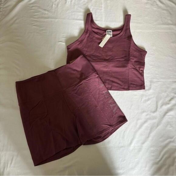 Victoria Secret Tank Top and Biker Shorts Set - Picture 1 of 3